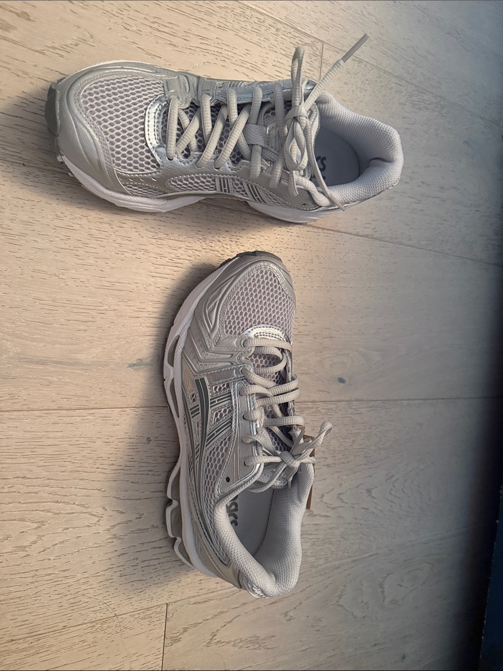 Asics Light Gray Women's Mesh Running Sneakers size  6.5